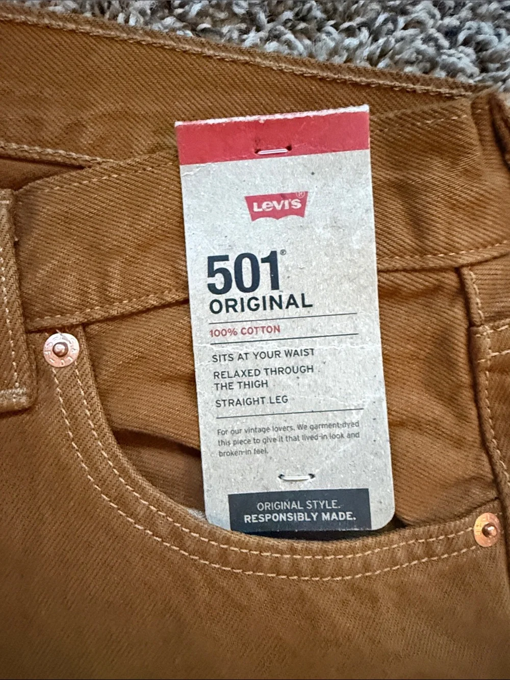 Levi's Men’s Straight Jeans in Caramel Brown